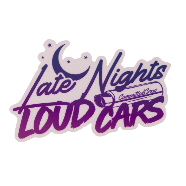 Late Nights Sticker Purple